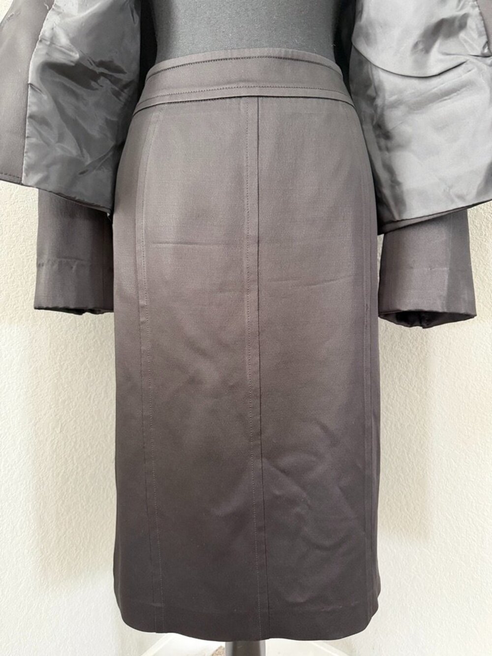 Vintage MICHAEL KORS Wool 2 Piece Skirt Suit Black Sz 12 - Picture 11 of 16